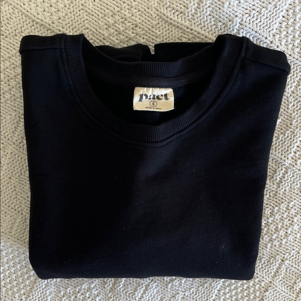 Pact Organic Brushed Fleece Sweatshirt and Sweatpant Set Sz S - Picture 7 of 13